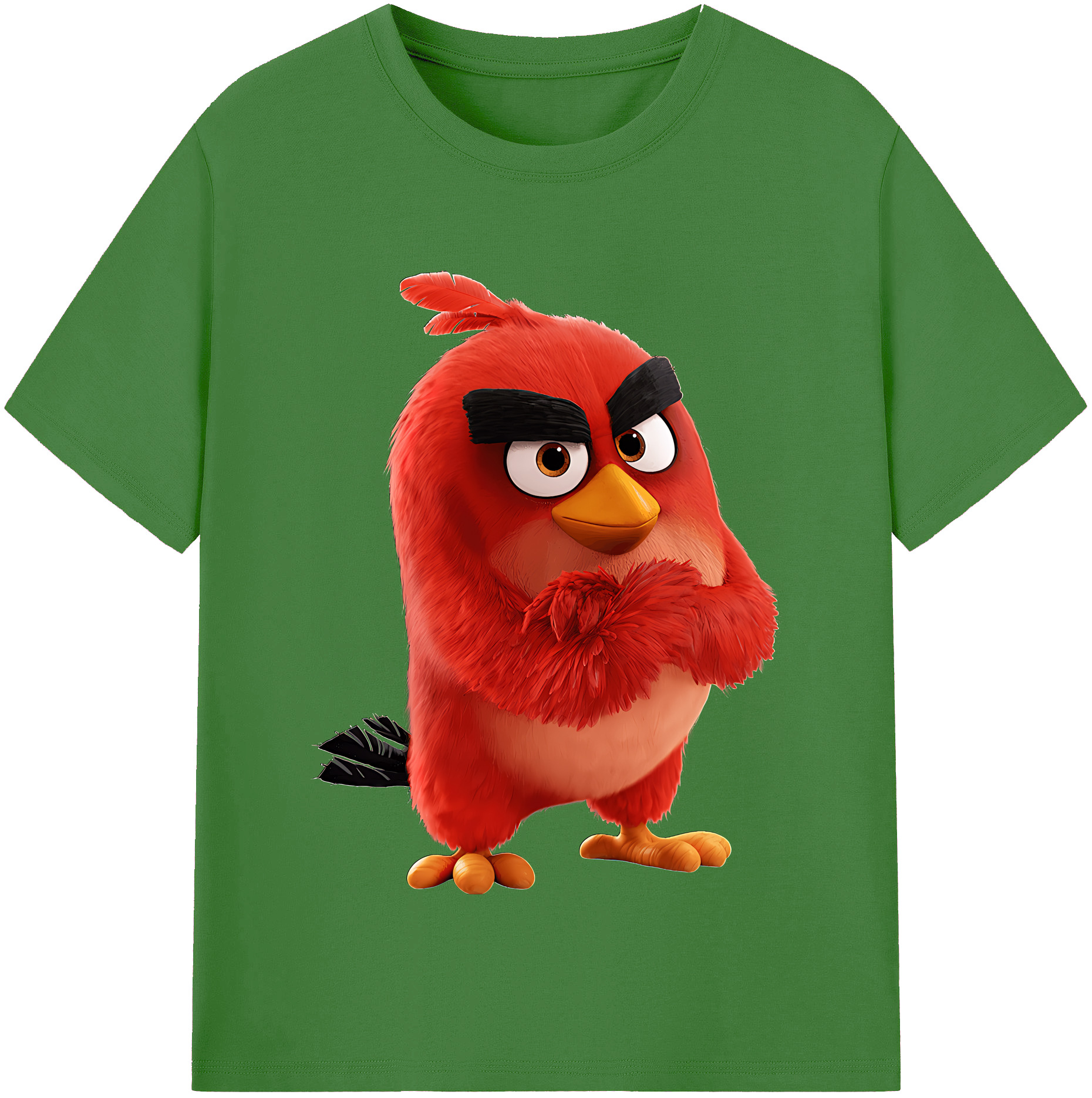 （画像用） Angry Birds アングリーバード レディースカジュアルプリントTシャツ（綿100％）